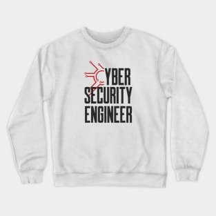 Cyber Security Engineer Red Circuits Crewneck Sweatshirt